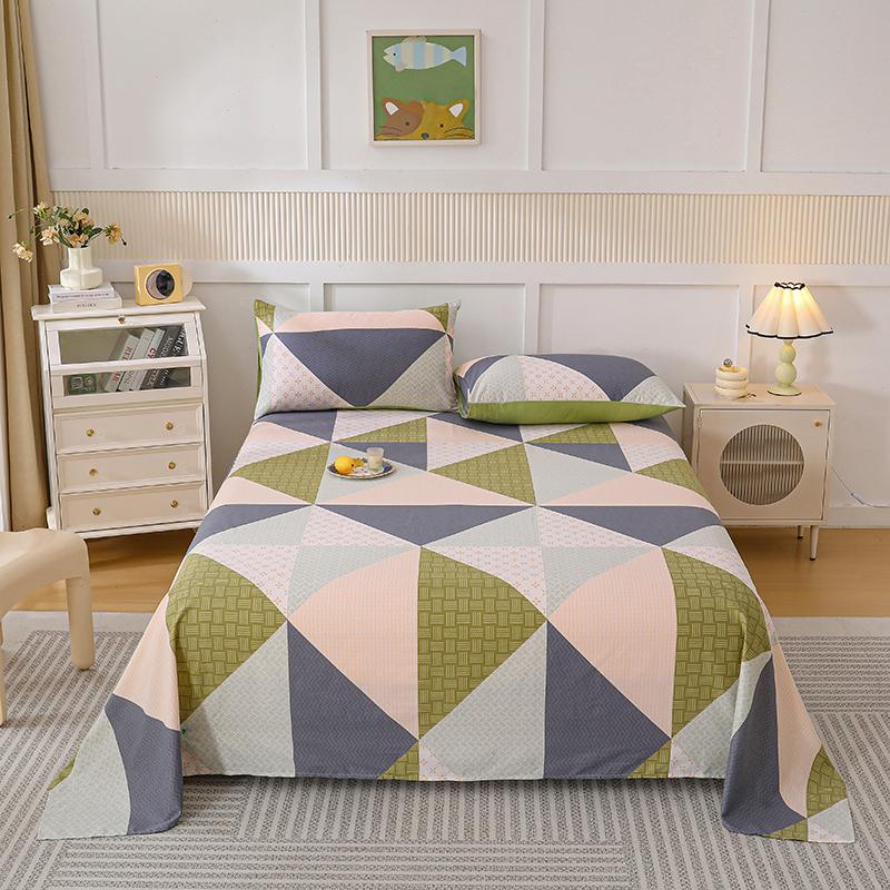 Cotton Bed Flat Sheet designed for Double Bed Plain Solid Color Top Sheets Single/Queen/King Flat Bedsheets Household Bed Linen Sheets