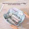 Heart Underwear Storage Bag Half Circle Wide Opening Bra Organizer Bag Multi-compartment Zipper Pouch Intimate Clothes Bag