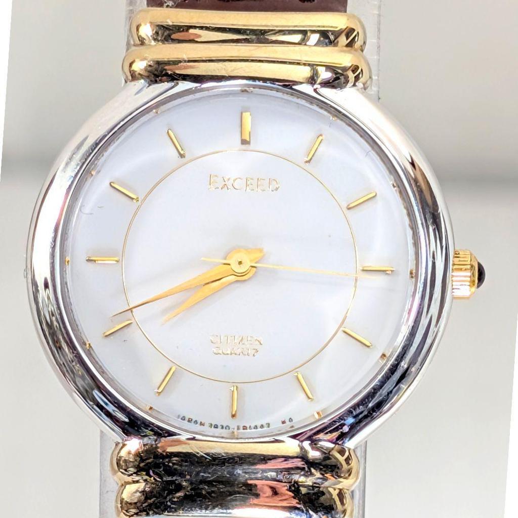 Used CITIZEN EXCEED Ladies' Battery and Belt Replaced, Working Condition B-27