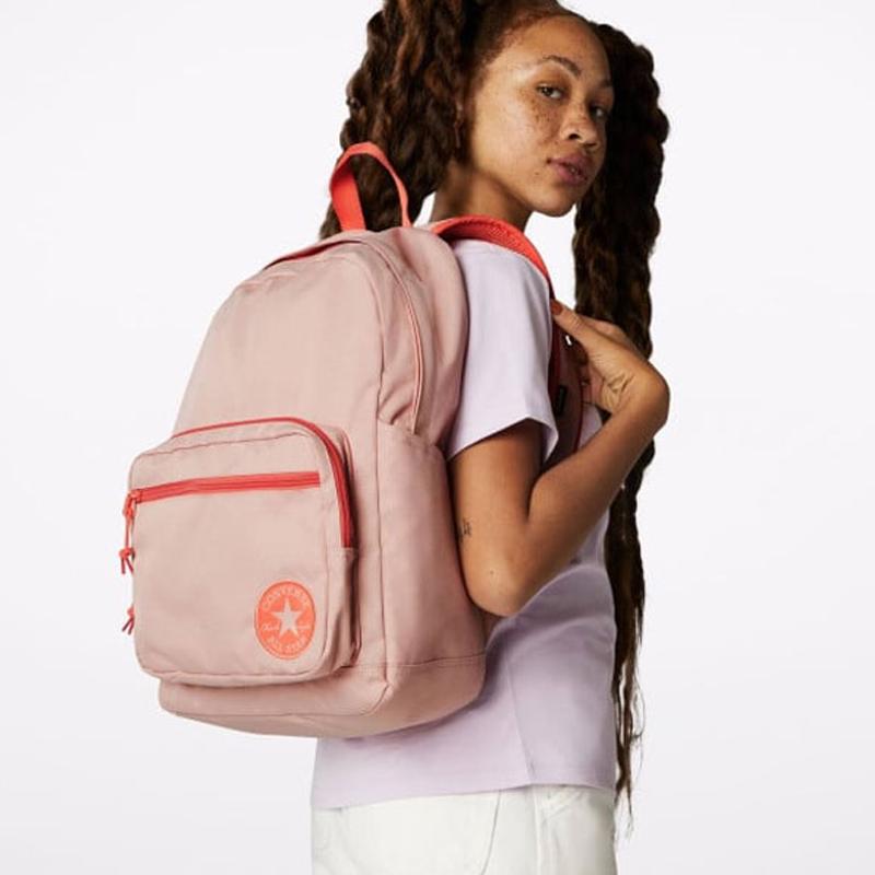 New Converse Polyester Backpack Regular Women's Cherry Blossom Pink 10019900-A19