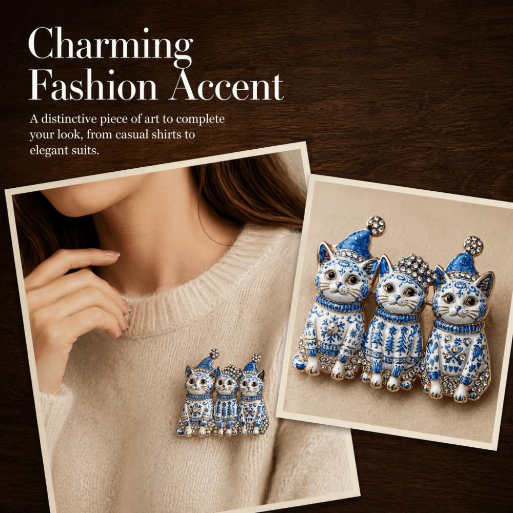Alloy Lapel Pin Cat Shape Decor Pin Cute Clothing Pin Women Outfit