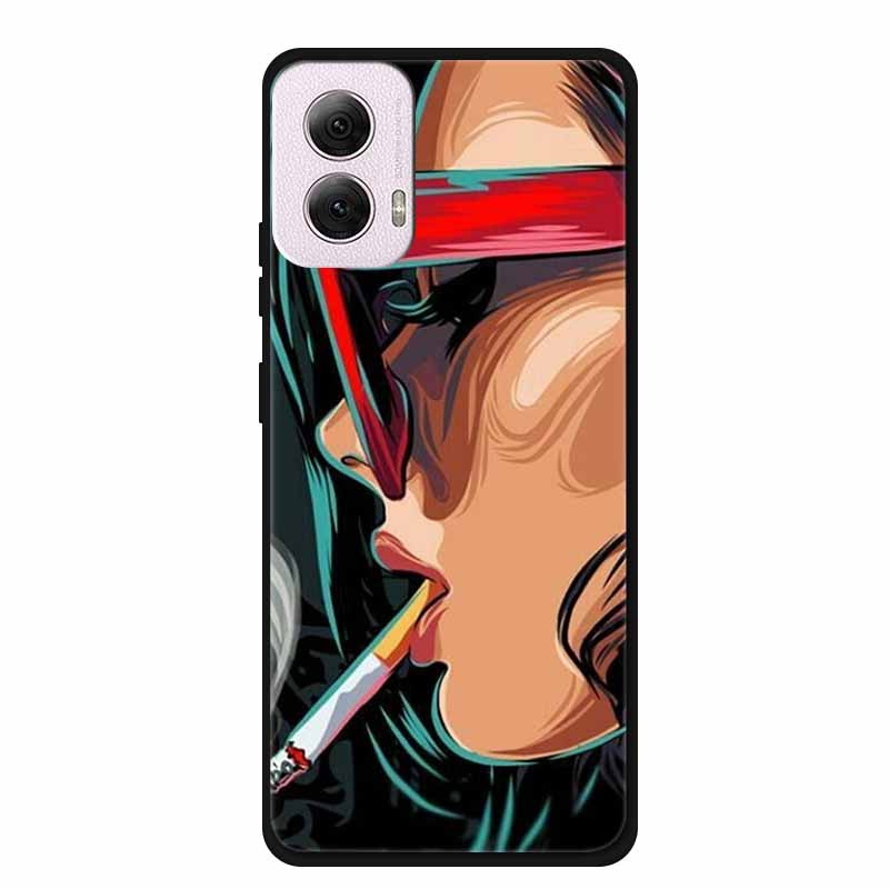 For Moto G Power 2024 Case TPU Animals Soft Silicone Phone Cases For Motorola G Power 2024 5G Wolf Protector Original Back Cover