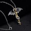 Pterosaur wrapped sword, necklace, punk rock style, Dragon Sword sweater chain, European and American fashion retro, metallic personality