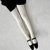Women Hollowed Plaids Pattern Stockings Cotton Pantyhose Solid Color Winter Opaque Tights Bottoming Leggings Hosiery