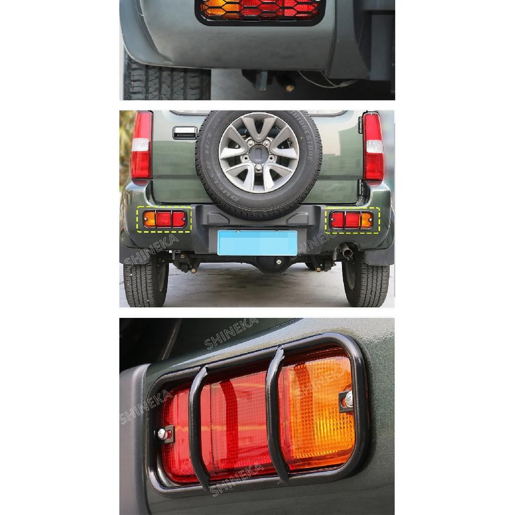SHINEKA Lamp Hoods For Suzuki Jimny 2007-2017 Car Rear Bumper Fog Lamp Light Trim Cover Rear Fog Light Decoration Accessories