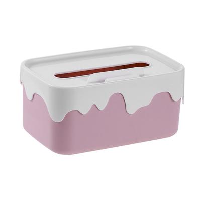 Desktop Tissue Box Cute Multifunctional Paper Towel Storage Box for Home Living Room Coffee Table