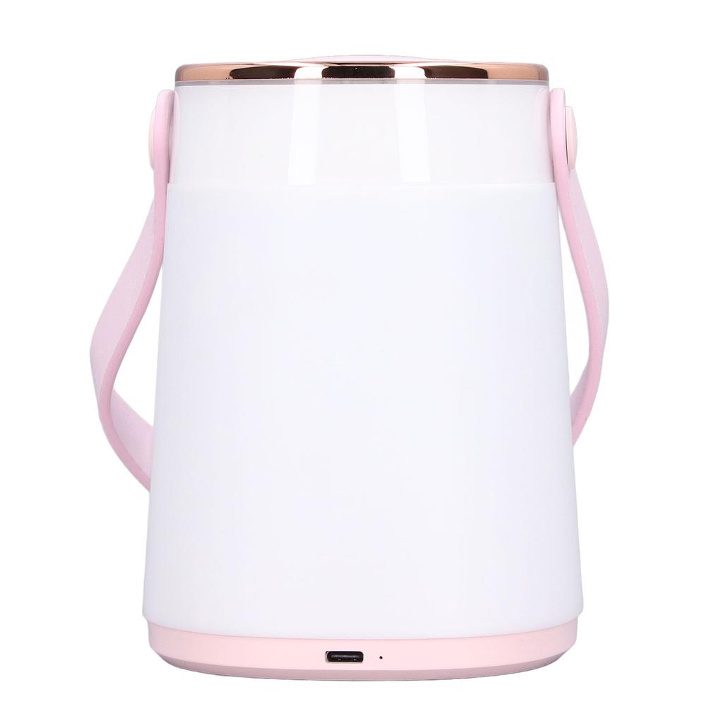 Nursery Night Light Stepless Dimming Temperature Clock Display USB Rechargeable Bedside Lamp