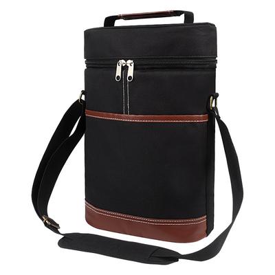 Bolsa Térmica Suave para Botella de Vino Aislada para Vino Térmica 2 Botellas de Bebida 750ml Cerveza Bolsa para Exteriores para Viaje Portador Bolso de Mano Copa de Vino