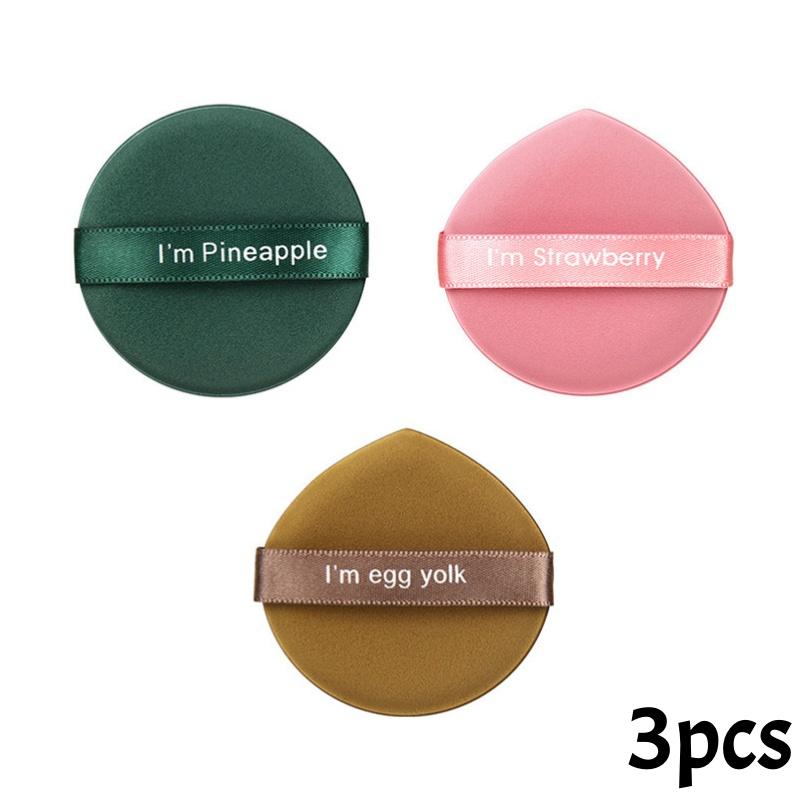 

3pcs Makeup Puff Set Strawberry Cushion Puff Wet & Dry Use Makeup Sponges for Liquid Foundation Cosmetic Tools