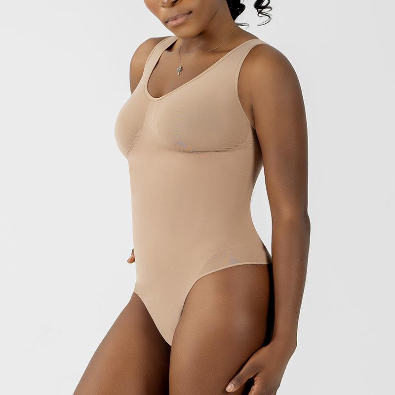 Nahtloser U-Ausschnitt Shapewear String-Body - Hochelastisch, Schlankmachend, Hautfreundlich