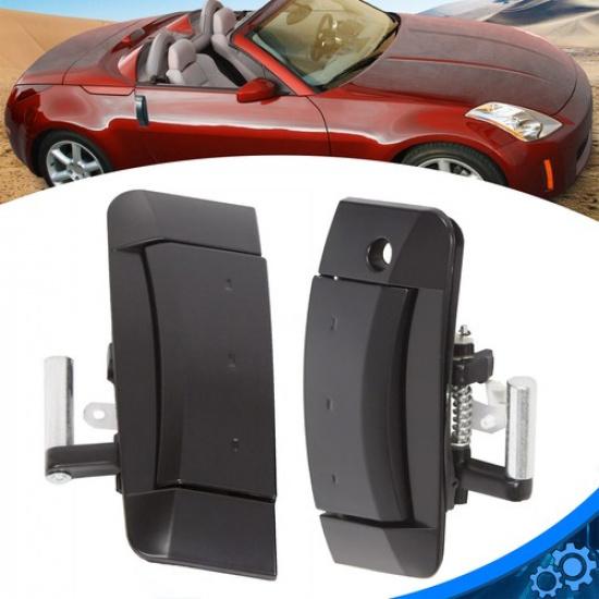 Exterior Door Handle Driver & Passenger Side Black for 2003-2009 Nissan 350Z