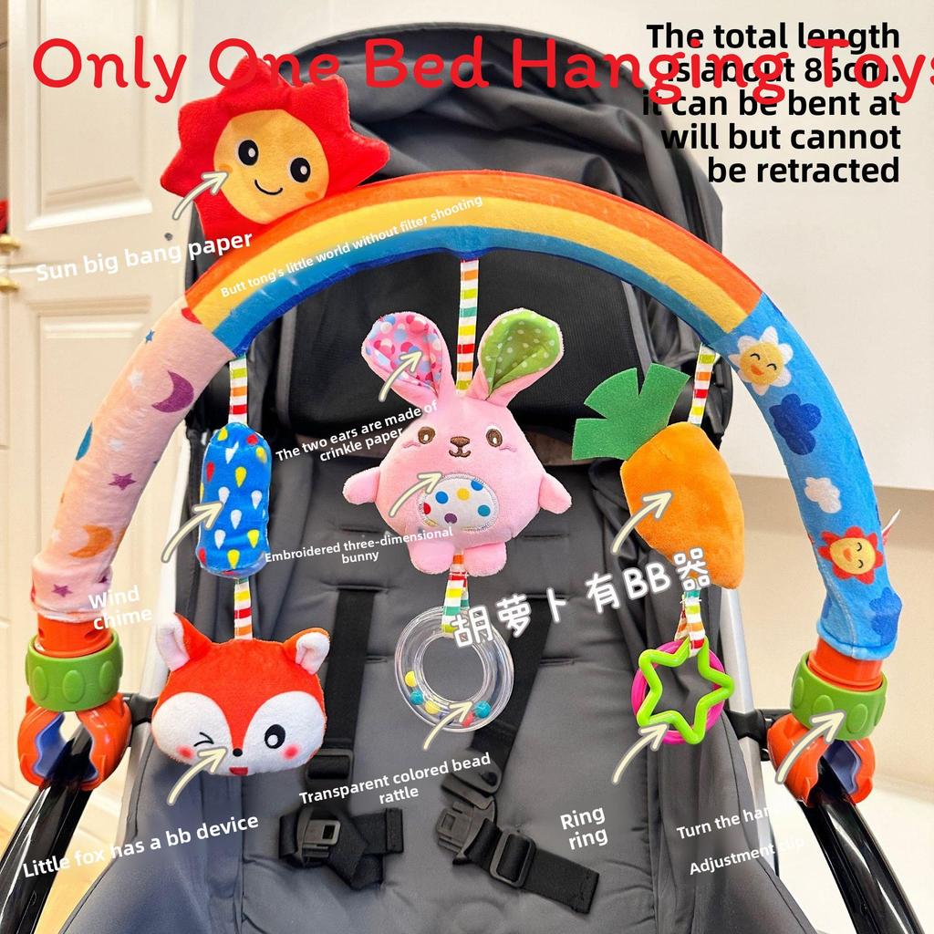 Baby Unicorn Teething Toy With Plush Material For Car Seat And Crib Decor