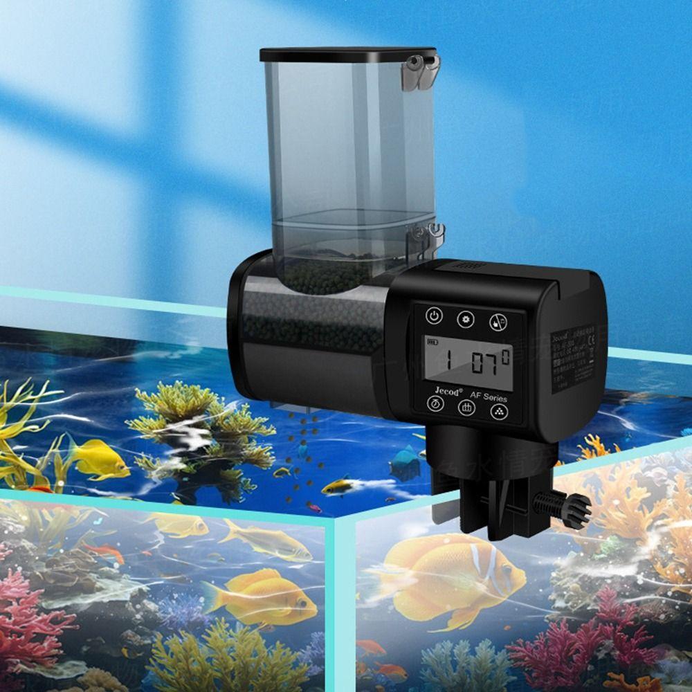 250ML/500M Fish Tank Feeder Digital Display Screen Adjustable Timer Auto Fish Food Dispenser LCD Display