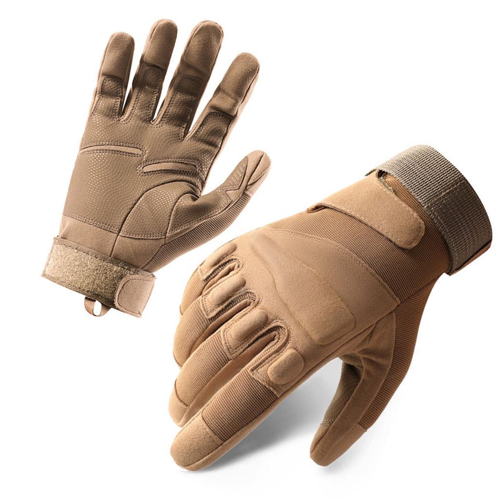 Protective Gloves Full Finger M Size Microfiber Leather Breathable Wind Proof Riding Gloves for Outdoor Training