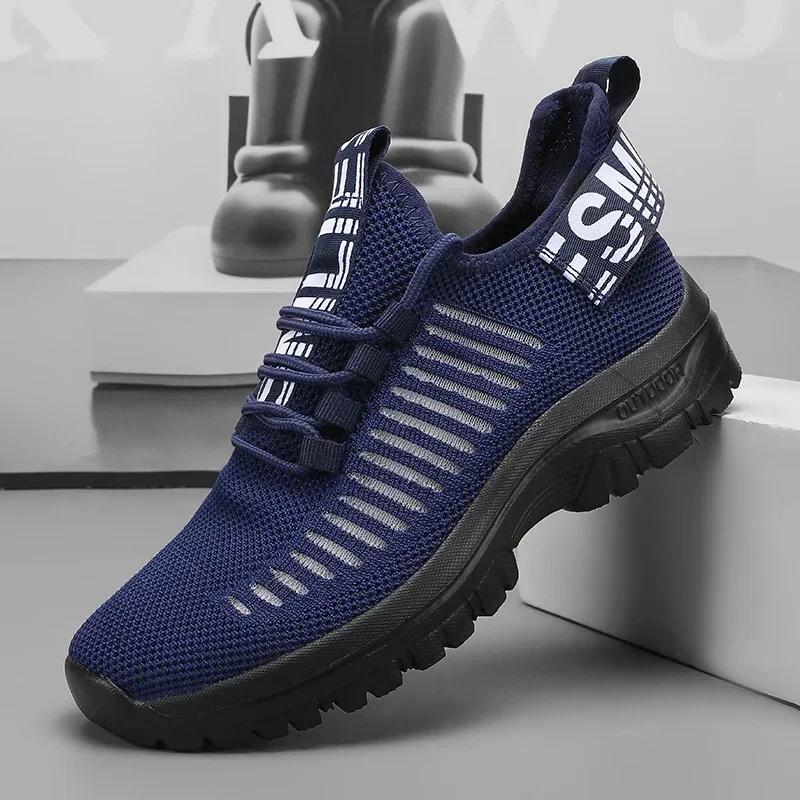 Promotional Summer Men's Shoes Lightweight Durable Mesh Upper Design Breathable Non Slip Sole Outdoor Track Field Running Shoes