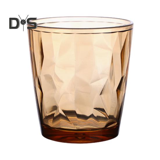 Barevné průsvitné kelímky na vodu 310ml s diamantovým vzorem, nerozbitné, tepelně odolné, bez BPA, stohovatelné sklenice pro domácí večírky a restaurace