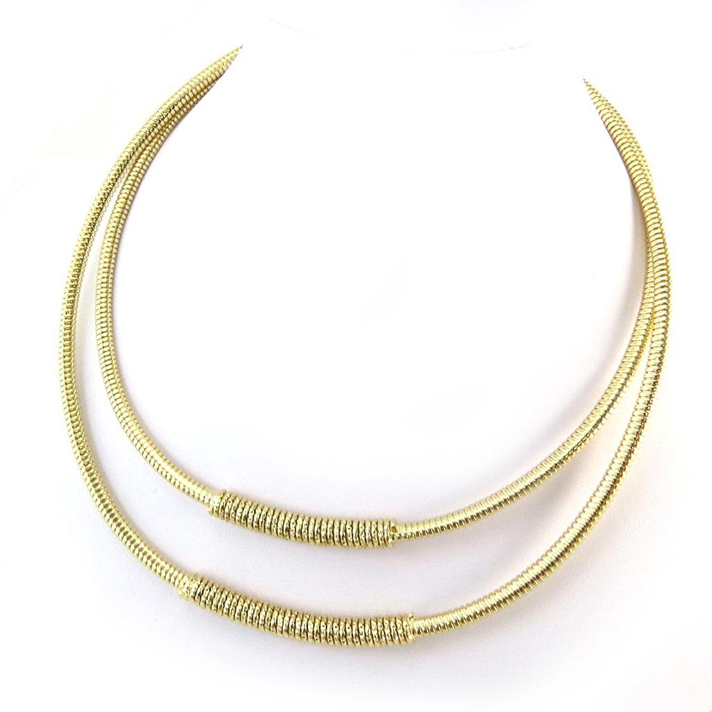 Les Trésors De Lily [N4083] - Golden 'Cléopatra' Necklace (2 Rows)