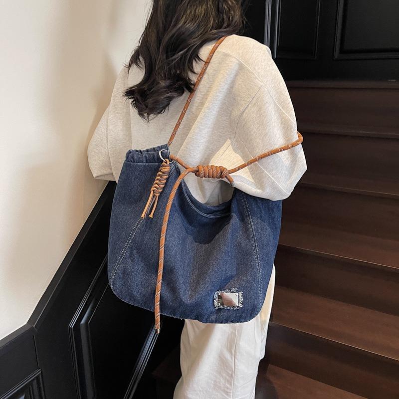 Denim Tote Bag Spring and Summer New Fashion Large-capacity Casual Shoulder High-end Women's Bag