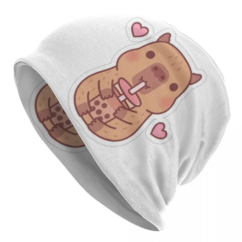 Custom Capybara Beanie Cap Unisex Winter Warm Bonnet Femme Knitting Hats Hip Hop Outdoor Ski Skullies Beanies Caps For Unisex Women