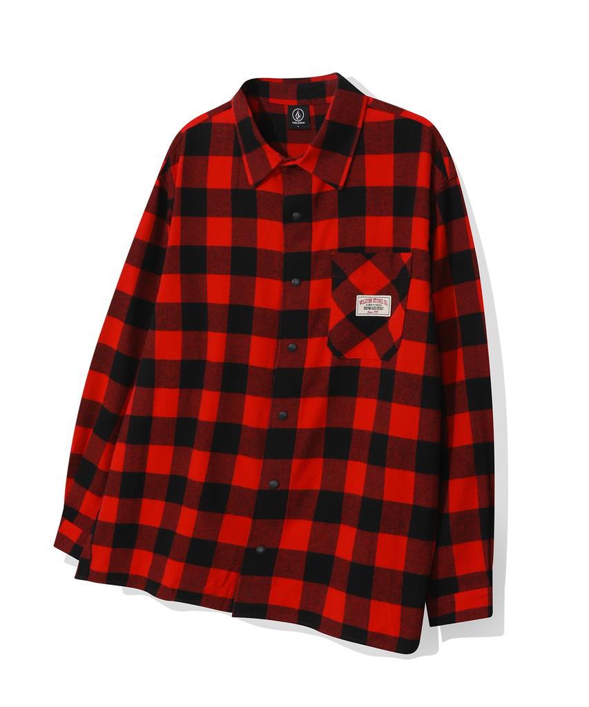 VOLCOM Snow & Surf Flannel Shirt (Red)