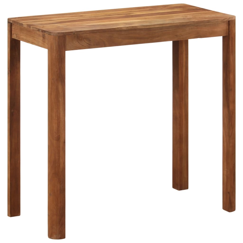 Solid Acacia Wood Bar Table with Honey Colored Finish 110 x 55 x 106 cm