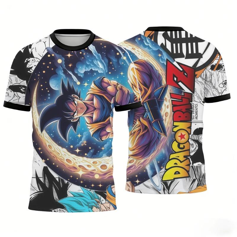 Dragon Ball 2026 Goku Vegeta Anime 3D Print T-shirts Casual Short Sleeve Tees Kids Fashion Streetwear Family Matching Outfits