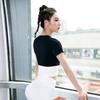 Damen Schnelltrocknendes Colorblock Sport-T-Shirt - Sommertrend 2026 für Fitnessstudio, Laufen & Yoga