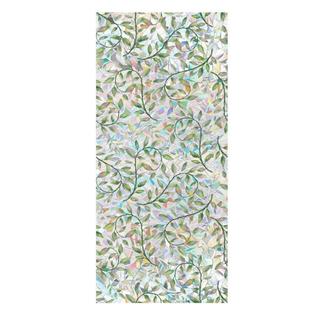 Daisy Window Sticker Green Leaf Glass Sticker Decorative Window Privacy Film Home Decoration