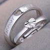 Adjustable Cross Couple Rings: Simulated Diamond Wedding Bands for Men & Women - Simple & Fashionable Design