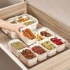 Große Snackbox mit Deckel, unterteiltes Serviertablett, transparenter Organizer für Süßigkeiten, Bausteine, Nüsse, Snacks mit 8 Fächern, tragbare Wurstwaren