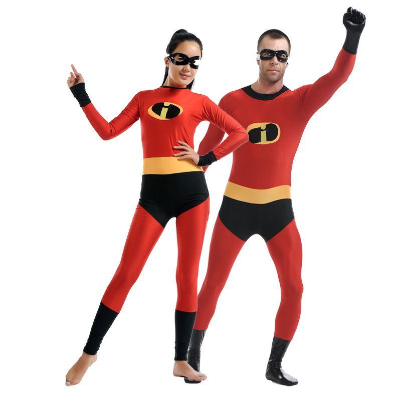 Costumes Incredibles Woman Man Boys Girls Halloween Party Cosplay With 2pcs Mask