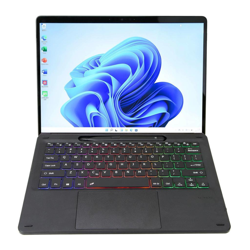 Tablette Microsoft Surface Pro 9 avec Clavier Magnétique Sans Fil Bluetooth et Rétroéclairage Coloré