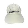 Used Balenciaga BALENCIAGA 452245 352B4 Cap Hat Cotton Logo Embroidery L White White