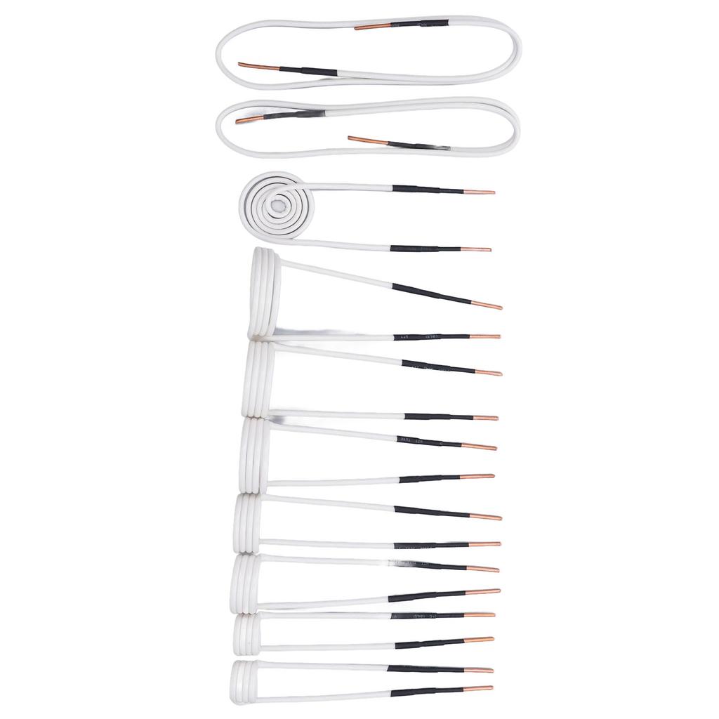 10PCS Induction Heater Coils 2.5mm Brass Core Electric Heat Induction Coil Kit for Rusty Nut and Bolt Removal