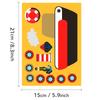6 Photos/package of Transportation Vehicles Ship Face Swaps New Product Parent-child Interactive Puzzle Stickers