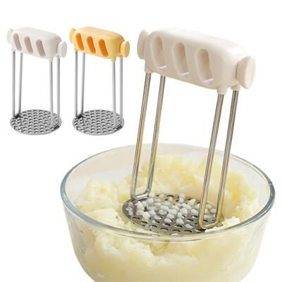 Stainless Steel Potato Masher Ricer Crusher Ergonomic Handle Potato Press Easy Mashing