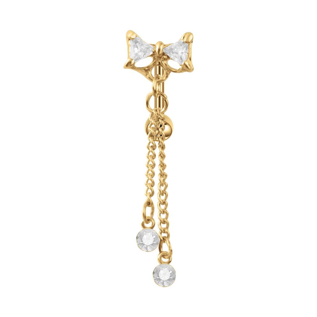 Elegant Tassel Bow Belly Button Piercing Jewelry