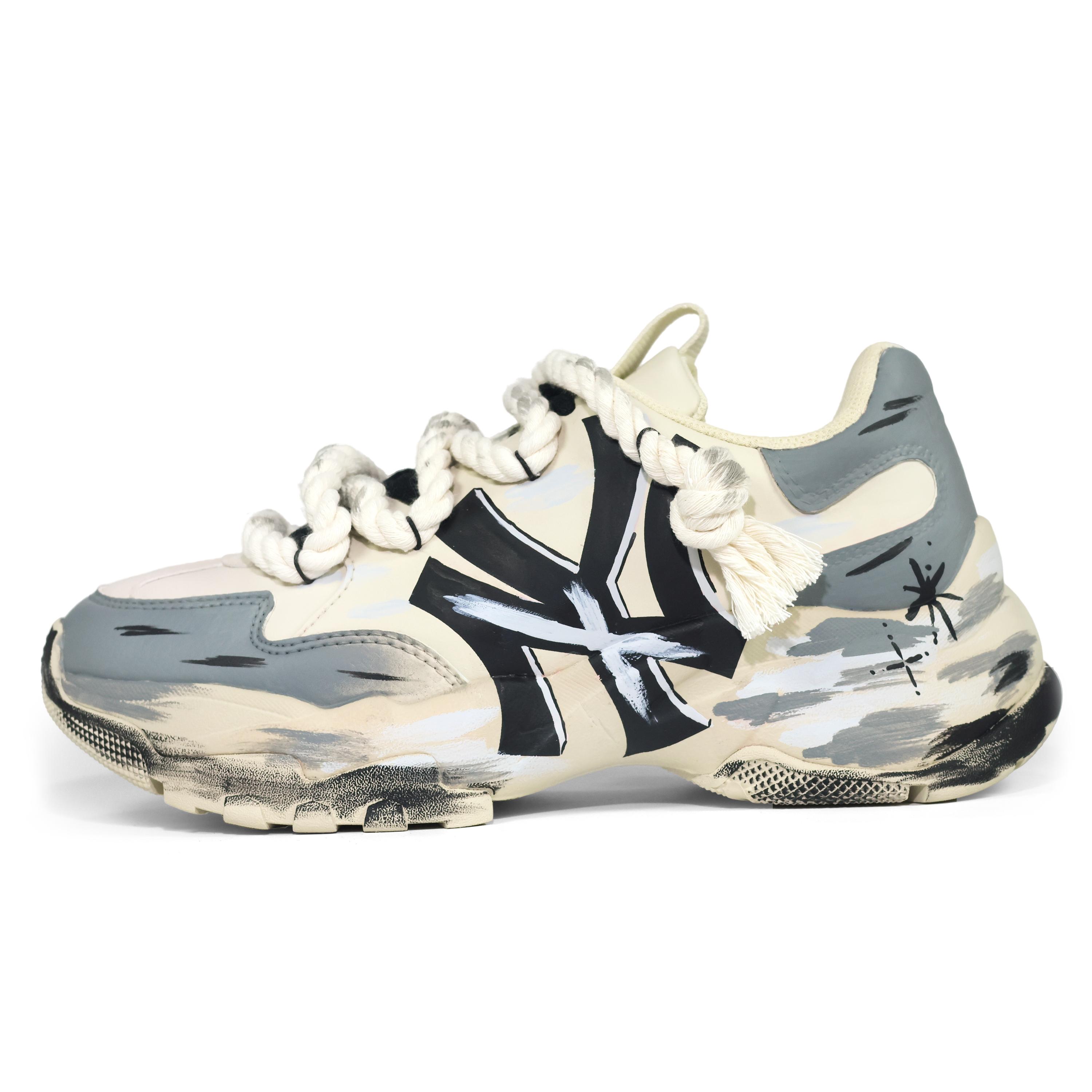 

MLB Big Ball Chunky Sneakers Unisex Low top Black/Gray 3ASHC101N-50BGS(Team412-) 38.5