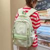 Schoolbag Japanese Cherry Blossom Pink Stripe Contrast Color Sweet Backpack Student Party Class Travel Lightweight Reduce Burden School Bag