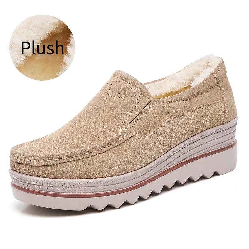 Genuine Leather Women's Casual Shoes Loafers Autumn Women Platform Shoes Sneakers Wear-resistant Women Flats Zapatillas De Mujer