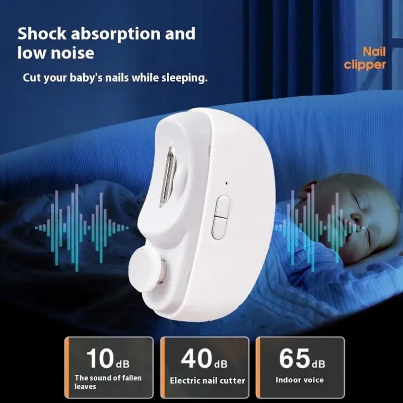 Elektrischer Nagelknipser Schleifen und Polieren mit Licht Automatischer Nageltrimmer Wiederaufladbarer Nagelschneider Maniküre für Baby Erwachsene