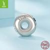 Bright Star And Moon Silicone Positioning Bracelet Beads, Dream Romantic S925 Sterling Silver Diy Beads