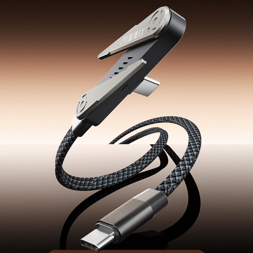 Fast speed 240W Type C Chargers Cable With Reinforced Zincs Alloy Connectors For Secure Connection