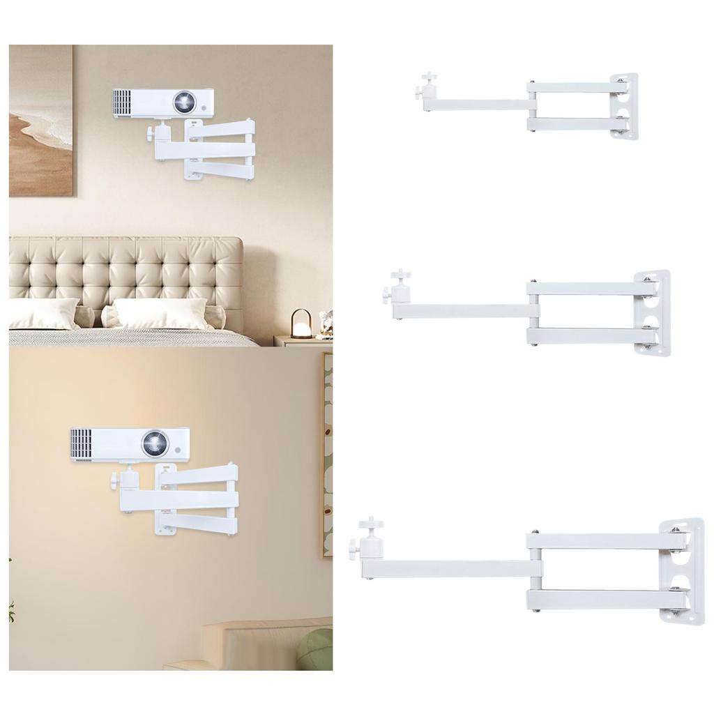 Wall Mount Bracket Stand Metal Heavy Duty Adjustable Device Holder with 1/4" Ball Head for Home