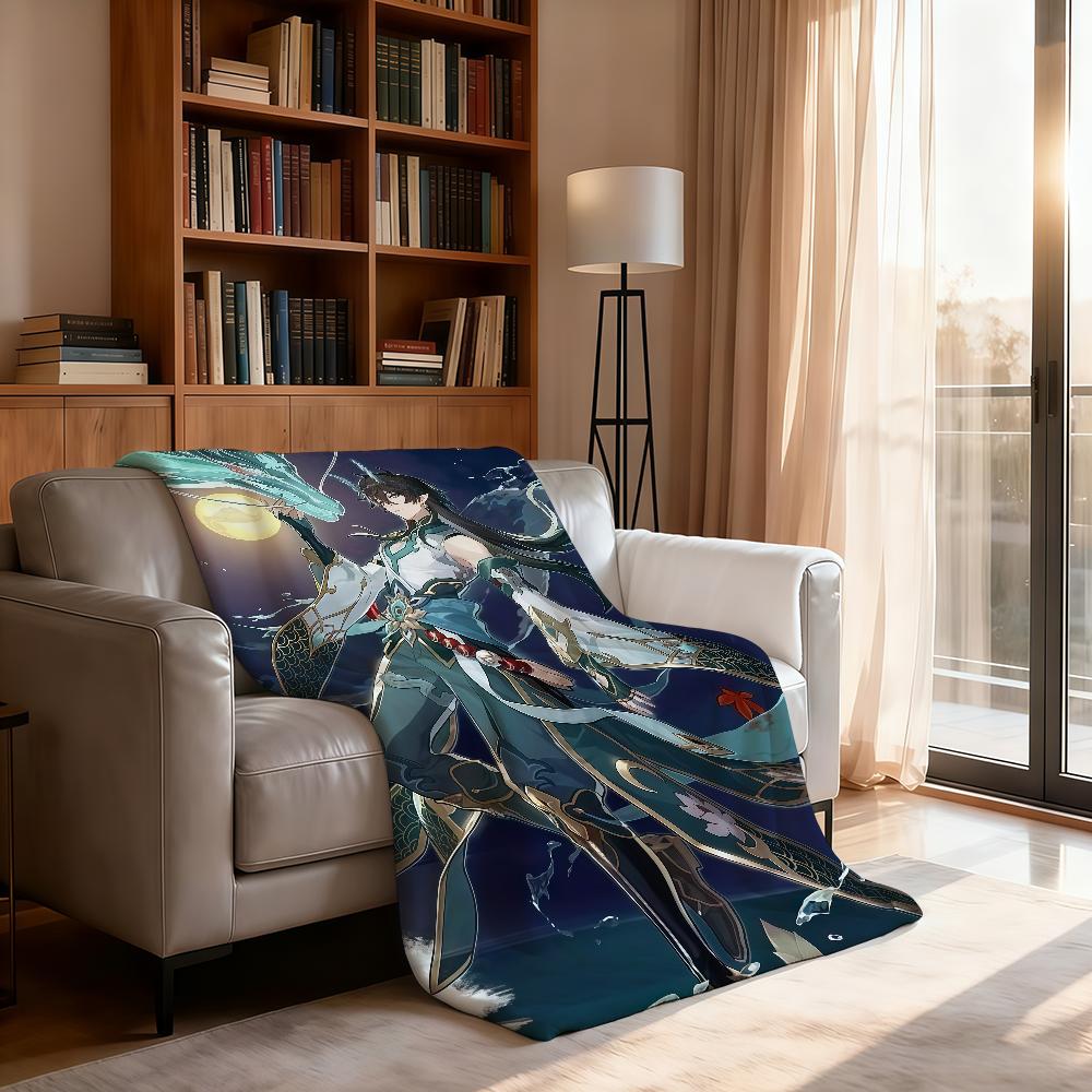 Hot Game Honkai Star Rail D Dan Heng Blanket For Soft Throw Blanket for Picnic Bed Sofa Home Bedroom Cozy Warm Comfortable