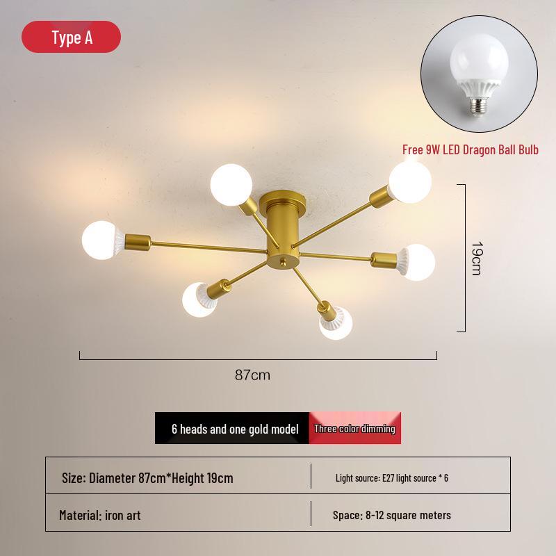 Nordic LED Ceiling Light: Modern Minimalist Design for Bedrooms & Living Rooms