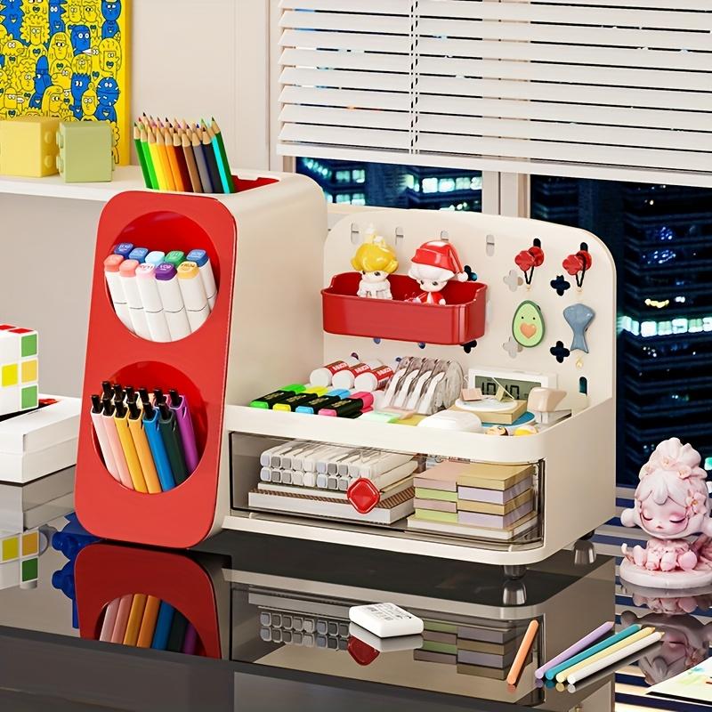 1pc Creative Stationery Pen Holder Storage Box, Desktop Organizer, Suitable for Desk Office Desk Storage Stationery Rack