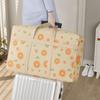Daisy Print Nonwoven Storage Bags Hand Carry Foldable Organizers Home Moving Luggage Closet Storage Solutions Reusable Collapsible Laundry Containers