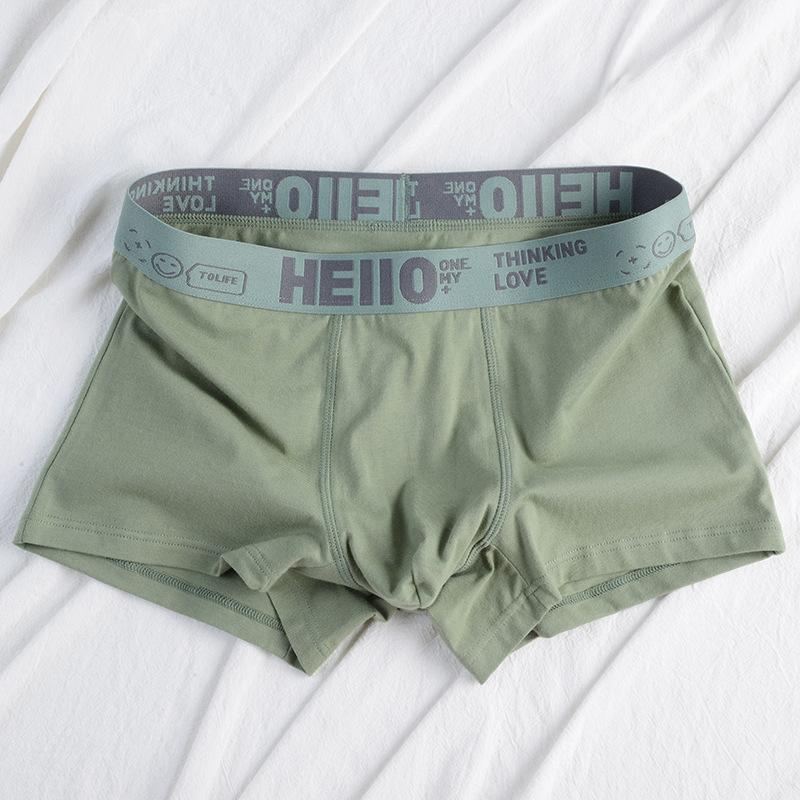 4pcs Men's Underwear Men's Boxer Shorts Mid Waist Comfortable Breathable Shorts Trendy Four Cornered Underwear Boxer Brief