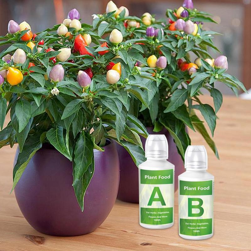 

Liquid Fertilizer A and B Hydroponic Solution Garden Plant Food Plant Fertilizer For Flowers Vegetables Grass Nutrients 2 Bottles